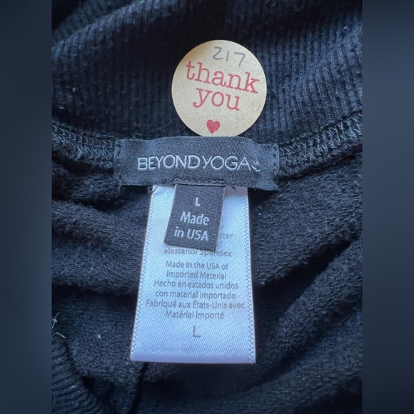 217 Beyond Yoga High Rise Joggers Black Large - Picture 9 of 12